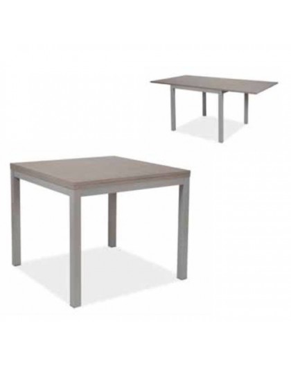 Tavolo quadrato struttura in metallo allumgabile 90x90 a 180x90 larice grigio