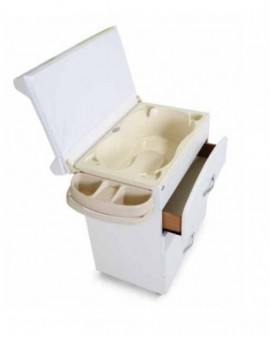 Mobile in legno fasciatoio bianco bagnetto interno bimbi 4 cassetti