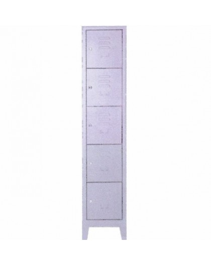 Armadio portaborse in metallo verniciato 5 posti 36x40x180 con serrature singole