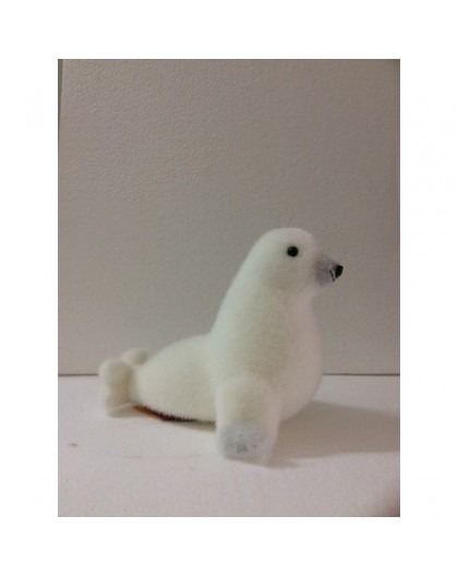 Addobbo natalizio animale foca bianco addobbo natale