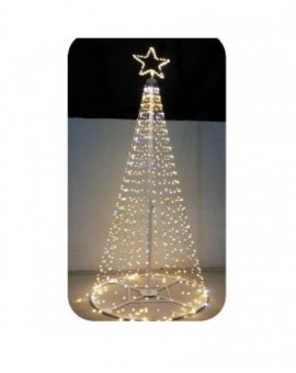 Albero di natale innevato bianco glaciale altezza 180 con base con rami