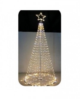 Albero a led bianco per esterno addobbo natalizio luci misura 80x200h