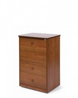 Mobile tavolo stiro con 2 cassetti e cestello colore noce in legno salvaspazio