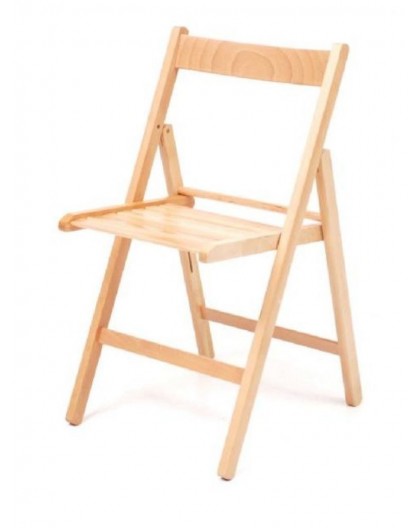 4 sedie pieghevoli in legno di faggio colore naturale