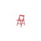 4x sedia pieghevole in legno di faggio colore rosso richiudibile da giardino