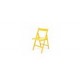 4 sedia pieghevole in legno di faggio colore giallo da giardino
