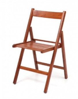 4x sedia pieghevole in legno di faggio colore noce