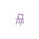 4x sedia in legno di faggio pieghevole colore lilla da giardino
