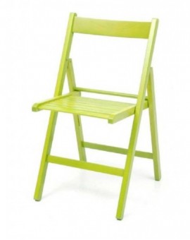 4 sedia in legno di faggio pieghevole colore verde