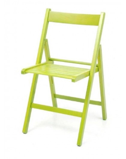 4 sedia in legno di faggio pieghevole colore verde