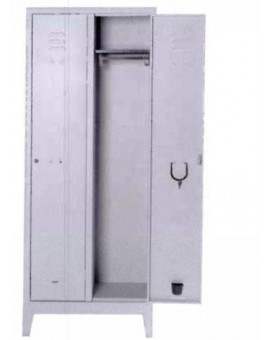 Armadio spogliatoio 2 posti in metallo misura 69x50x180 con serratura