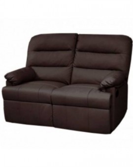 Divano 2 posti recliner reclinabile mod.relax marrone sala d'attesa studio