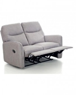 Divano 2 posti recliner reclinabile mod.relax Kub in tessuto di colore grigio