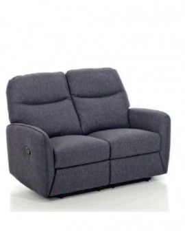 Divano 2 posti recliner reclinabile mod.relax Kub in tessuto colore blu ufficio