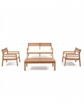 Salotto set completo in legno da esternoarredo giardino divano poltrone tavolo