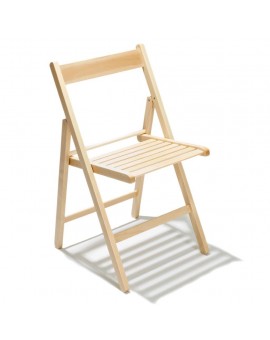 4 sedia in legno pieghevole di faggio colore naturale da giardino