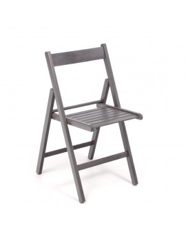 4 sedia in legno pieghevole di faggio colore grigio da giardino