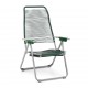 Sdraio sedia cordonata verde struttura in metallo per esterno estate arredo