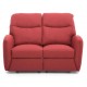 Divano rosso 2 posti recliner reclinabile mod.relax Kub in tessuto rosso ufficio
