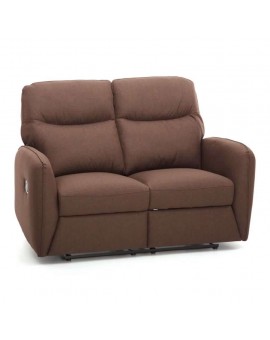 Divano marrone 2 posti sala d'attesa recliner reclinabile mod.relax Kub tessuto marrone