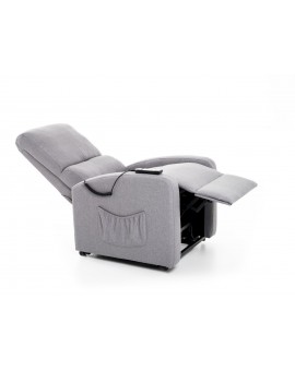 Poltrona reclinabile mod.relax elettrica fiorella grigio in tessuto meccanisco elettrico