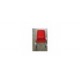 Sedia fissa in plastica mono scocca per ufficio colore rosso