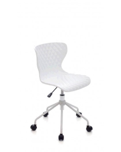 Sedia girevole sediolina per cameretta colore bianca mod.comics seduta in  nylon - Nonsolopoltrone