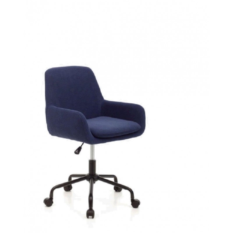 Sedia girevole sediolina per cameretta colore blu tessuto con seduta  imbottita - Nonsolopoltrone