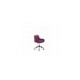 Sedia girevole sediolina per cameretta color viola tessuto con seduta imbottita