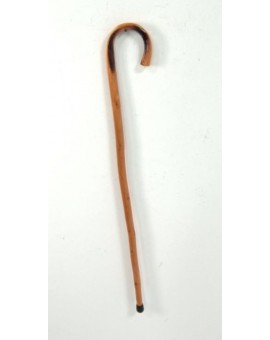 Bastone in legno semplice di colore noce idea regalo con punta in gomma